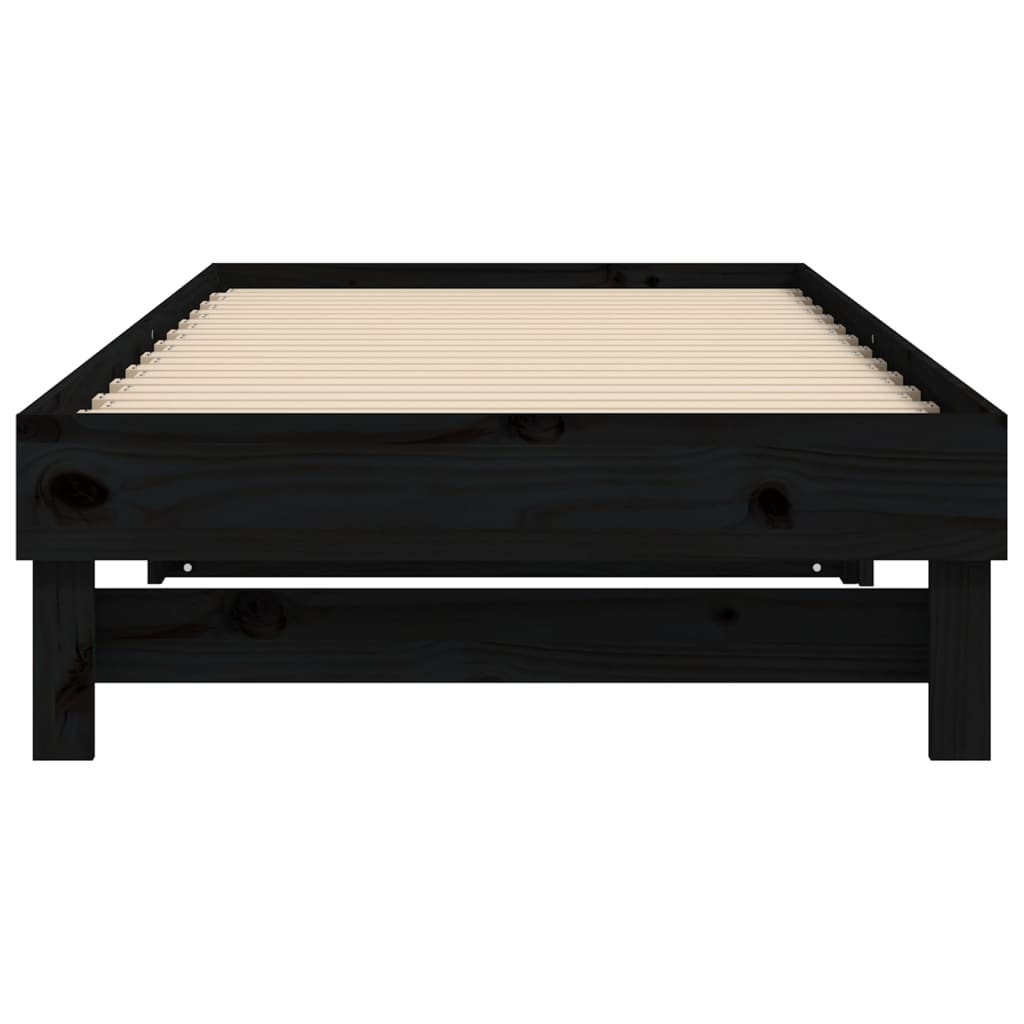 Pull-out Day Bed without Mattress Black 2x(100x200) cm