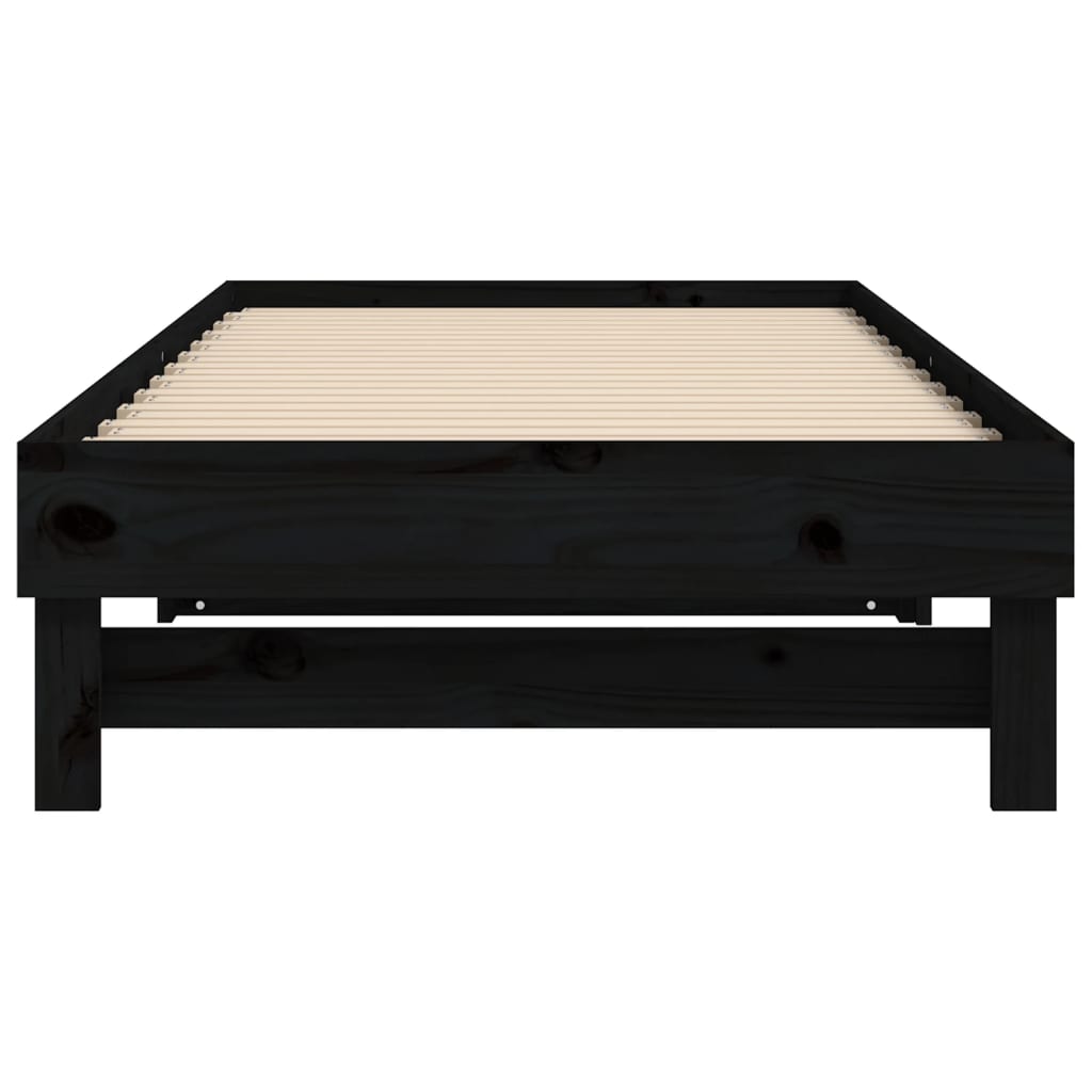 Pull-out Day Bed without Mattress Black 2x(90x200) cm