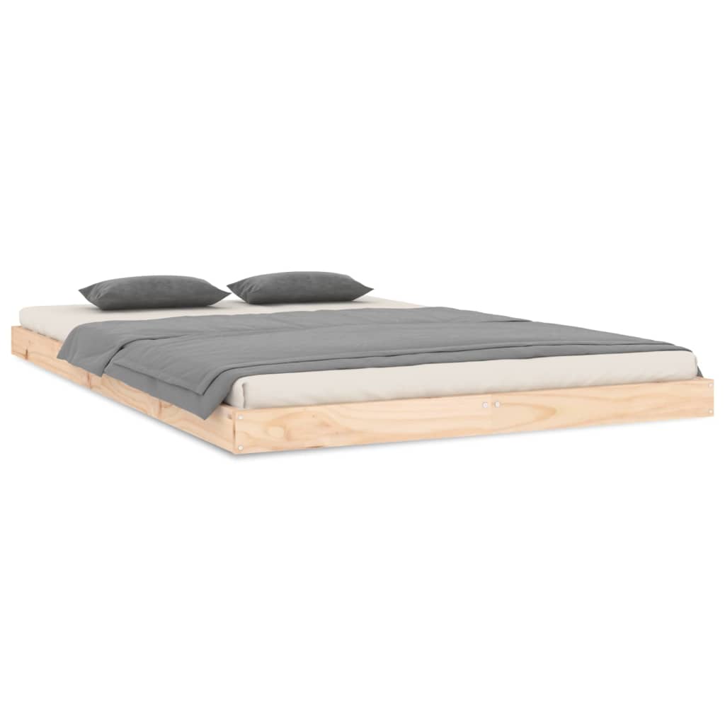 Bed Frame without Mattress 120x200 cm Solid Wood Pine