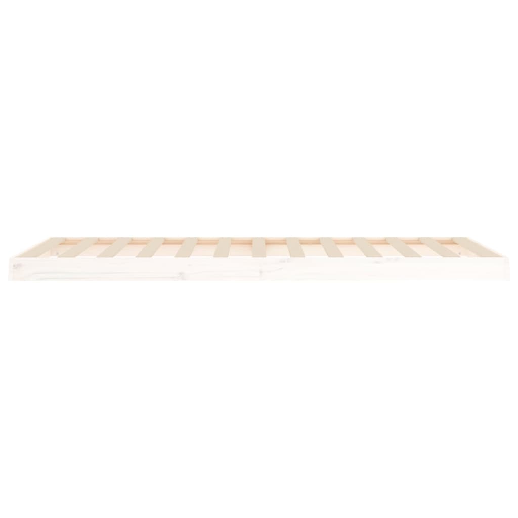 Bed Frame without Mattress White 90x200 cm Solid Wood Pine