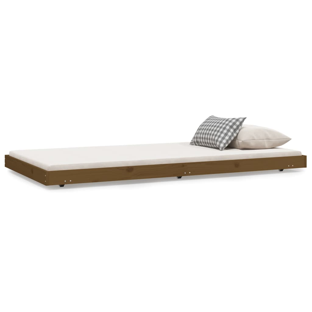 Bed Frame without Mattress Honey Brown 80x200 cm Solid Wood Pine