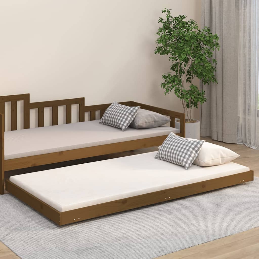Bed Frame without Mattress Honey Brown 80x200 cm Solid Wood Pine