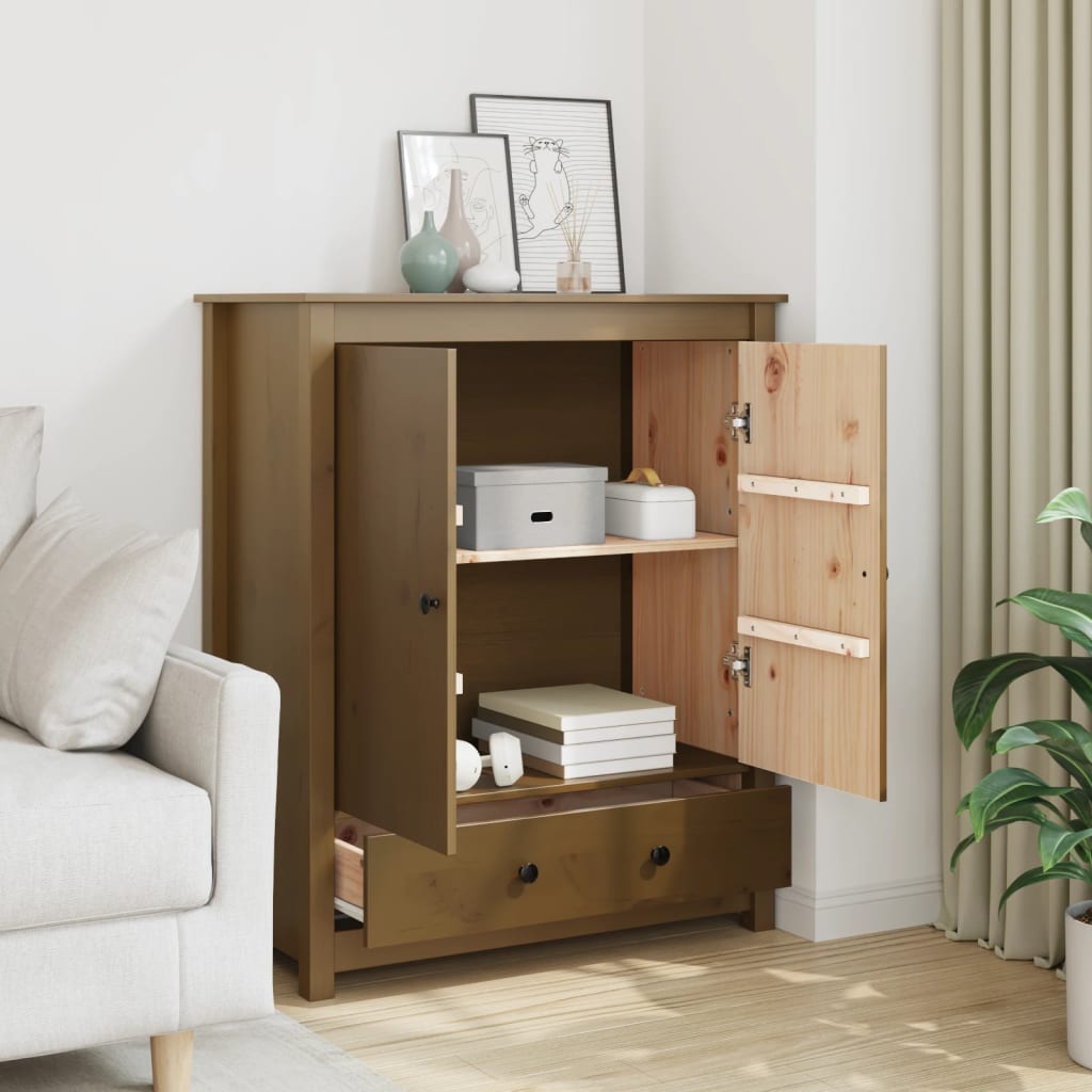 Highboard Honey Brown 83x41,5x100 cm Solid Wood Pine