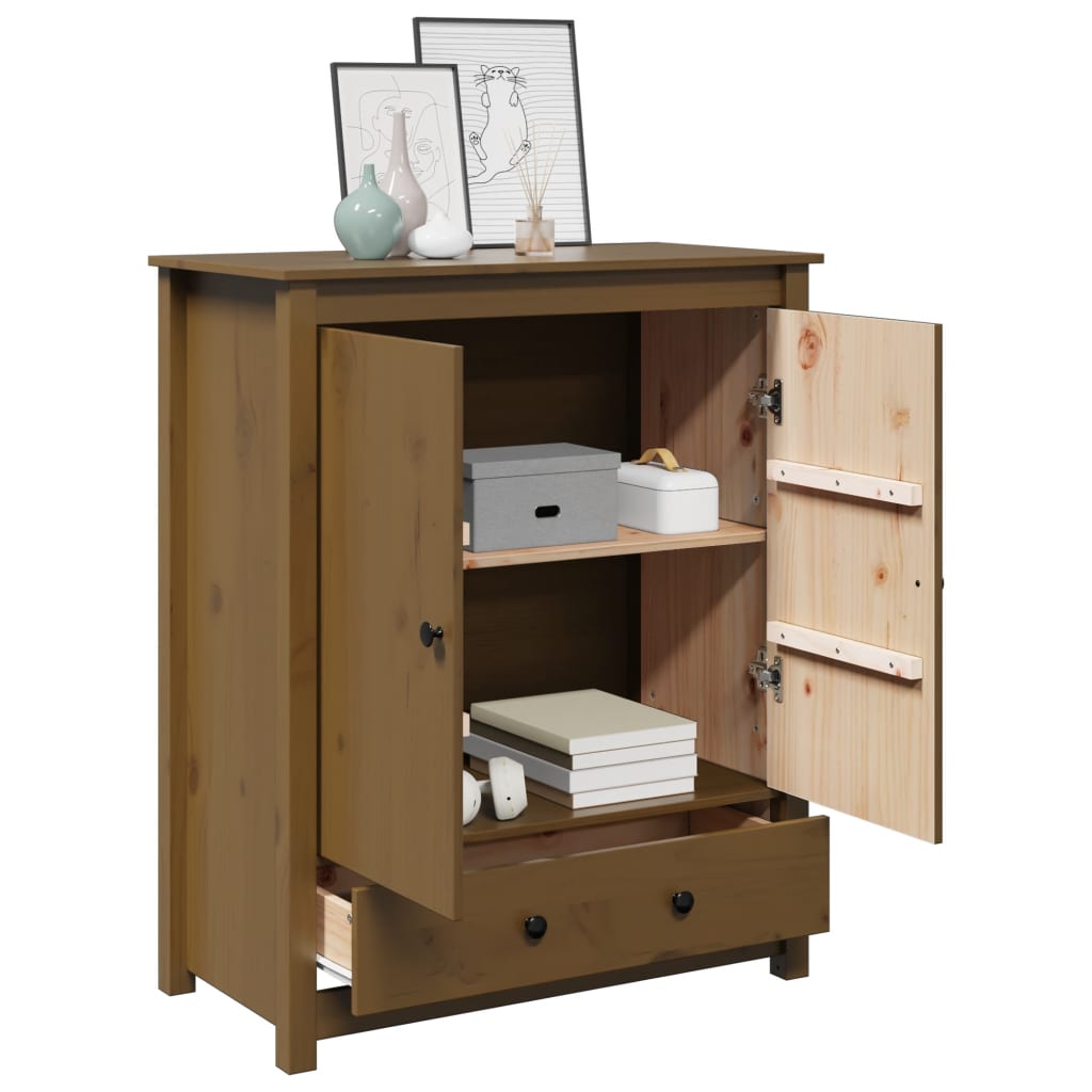 Highboard Honey Brown 83x41,5x100 cm Solid Wood Pine