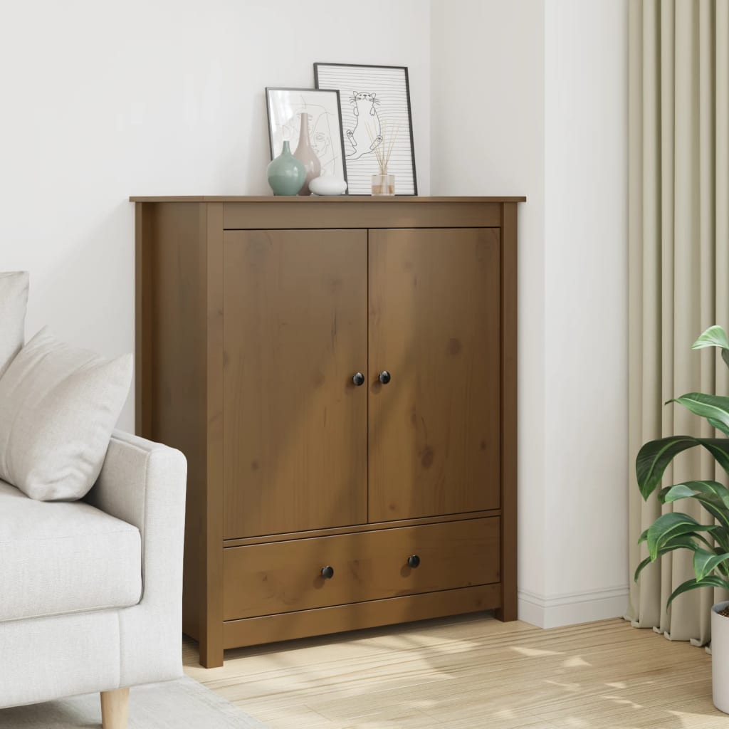 Highboard Honey Brown 83x41,5x100 cm Solid Wood Pine