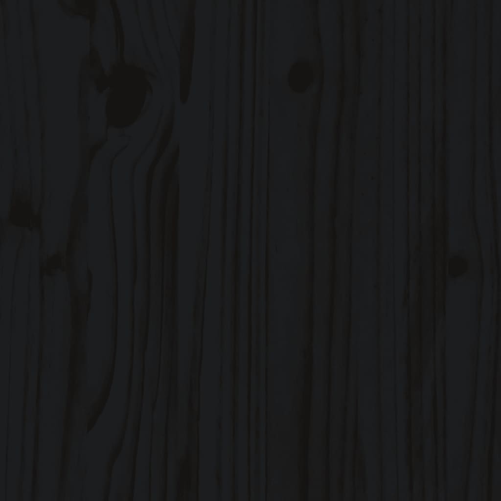 Highboard Black 80x35x154 cm Solid Wood Pine