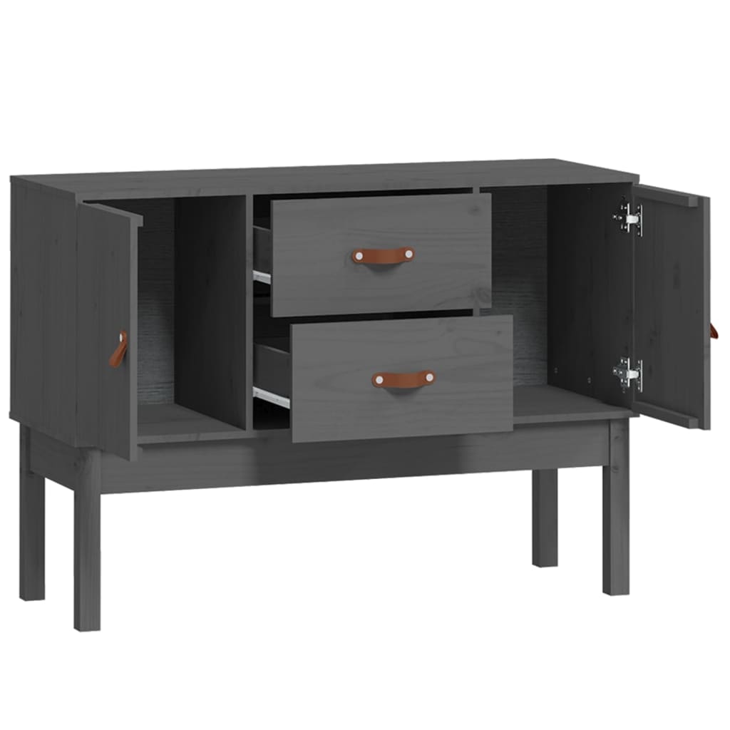 Sideboard Grey 110x40x78 cm Solid Wood Pine