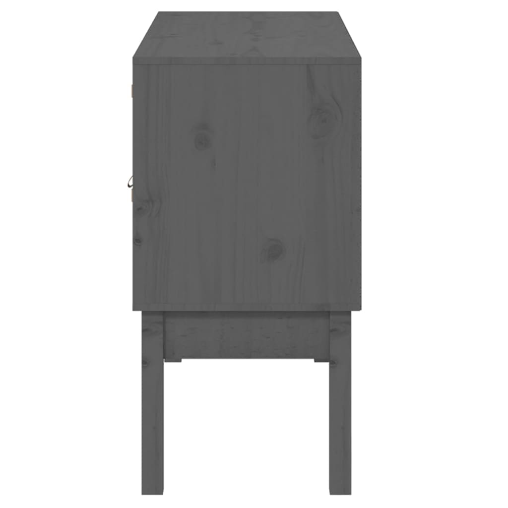 Sideboard Grey 110x40x78 cm Solid Wood Pine