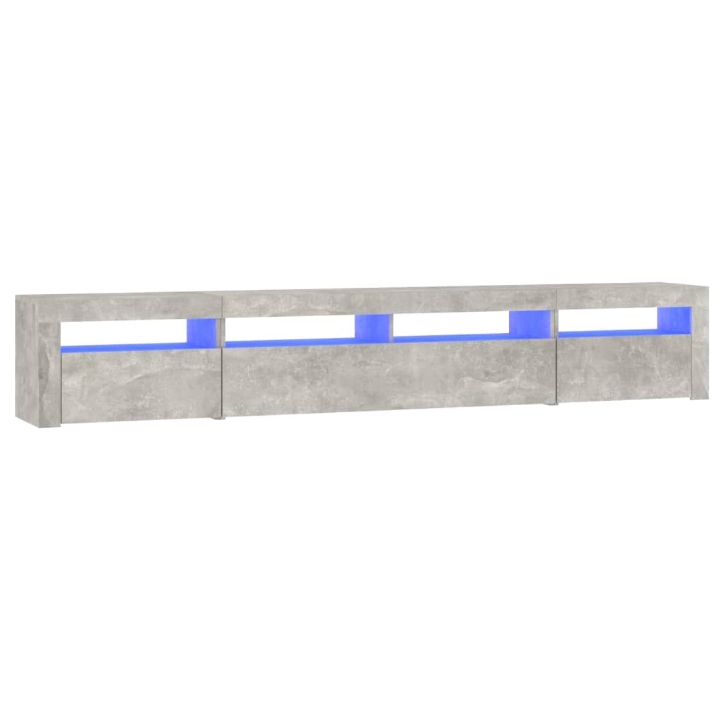Modern Wooden Large 95 inch TV Tele Stand Unit Cabinet With LED Lights & Storage