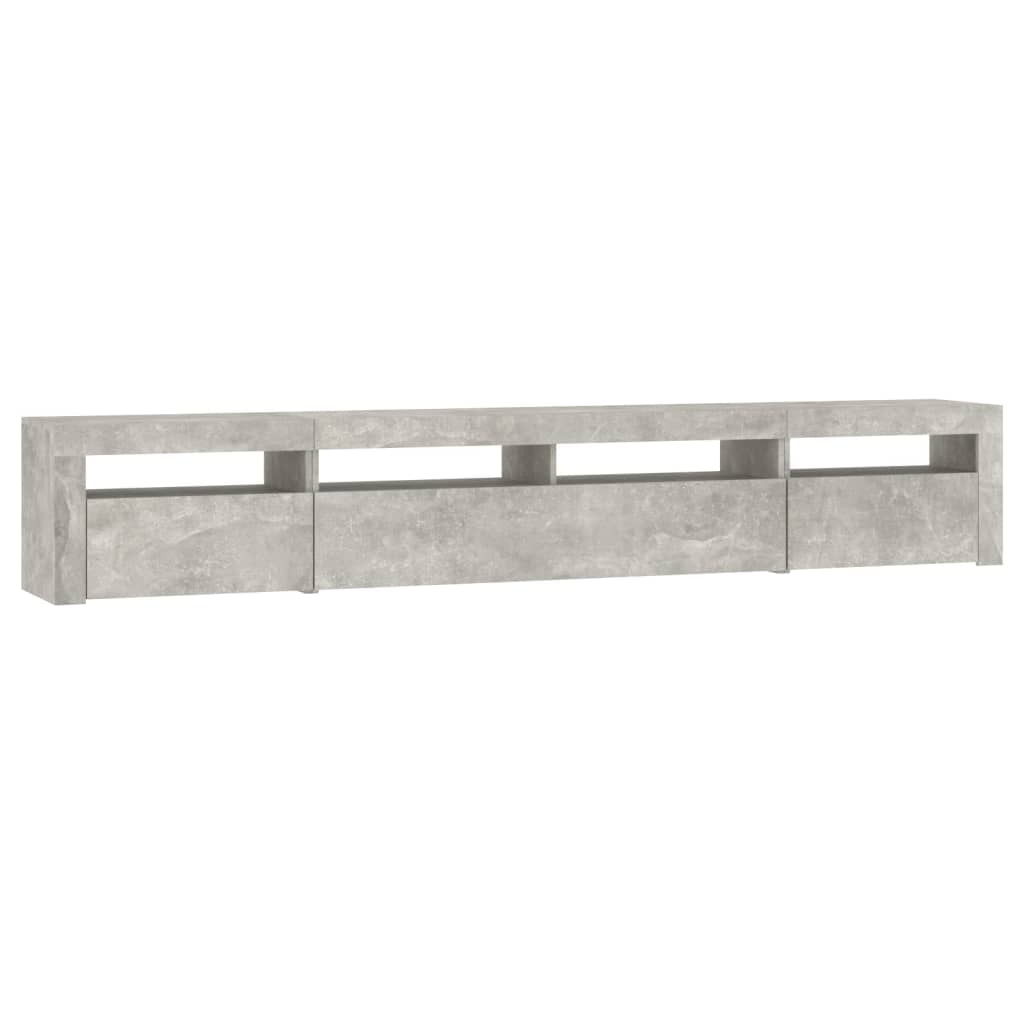 Modern Wooden Large 95 inch TV Tele Stand Unit Cabinet With LED Lights & Storage