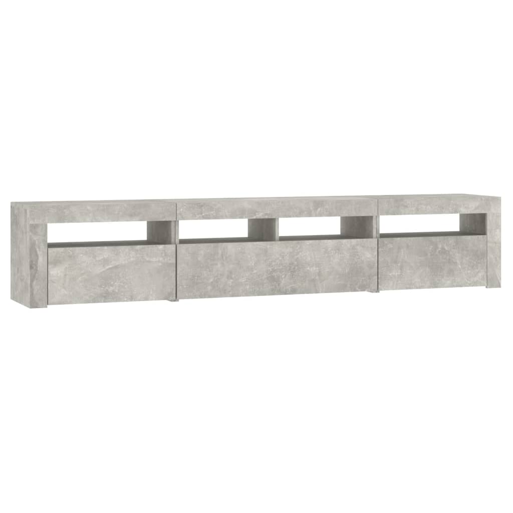 Modern Wooden 82 inch TV Tele Stand Unit Cabinet With LED Lights & Storage