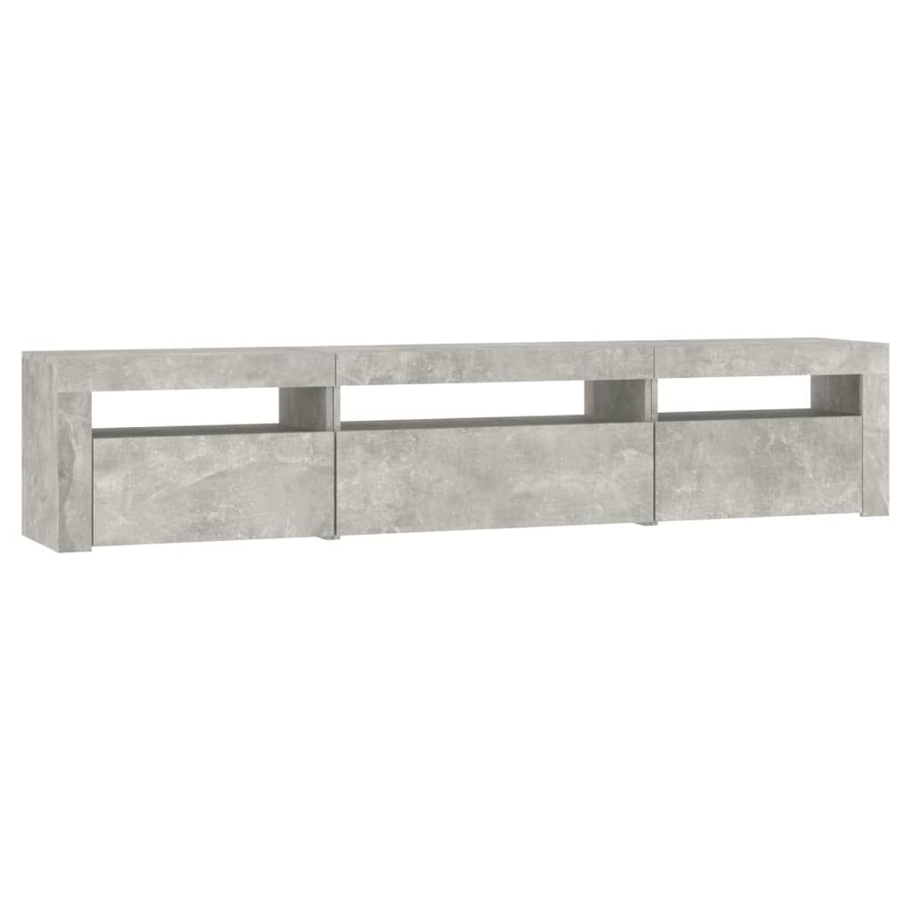 Modern Wooden Large TV Tele Stand Unit Cabinet With LED Lights & Storage Doors