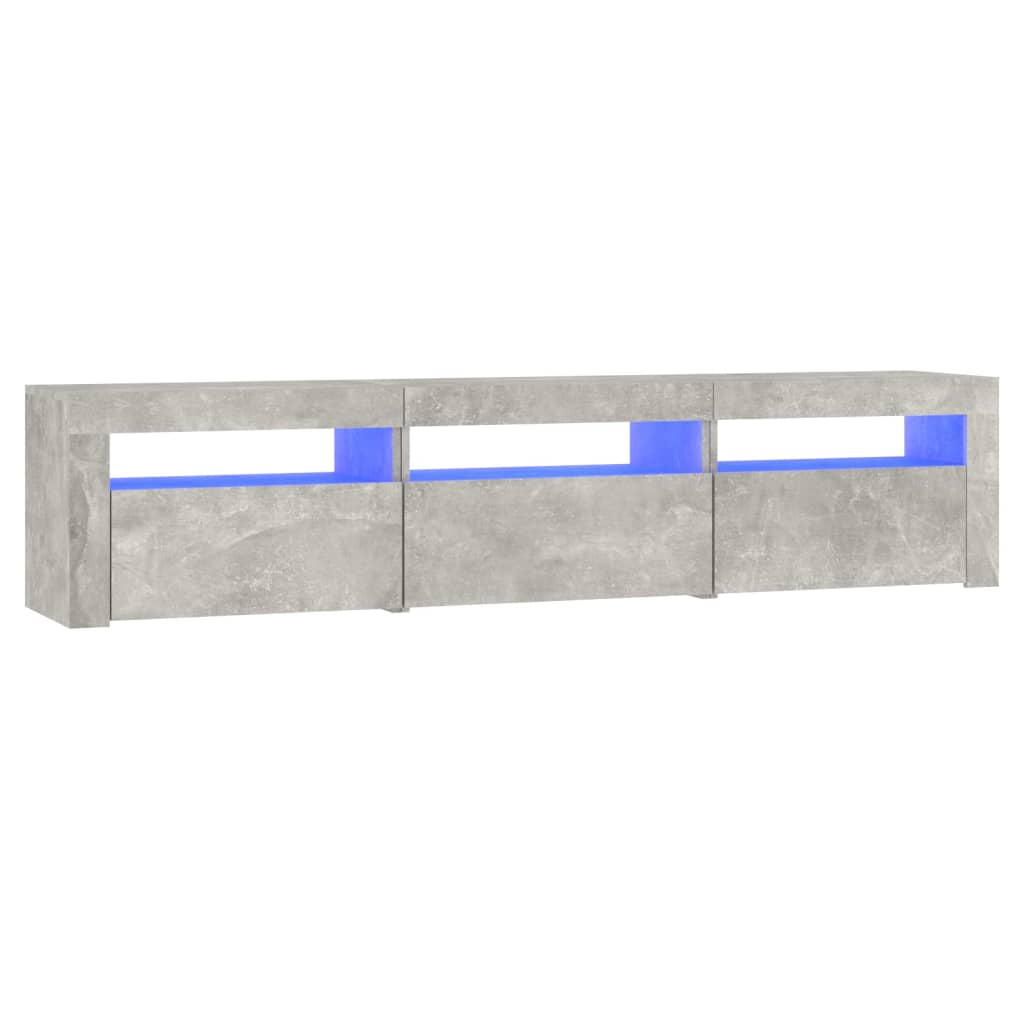 Modern Wooden Large TV Tele Stand Unit Cabinet With LED Lights & Storage