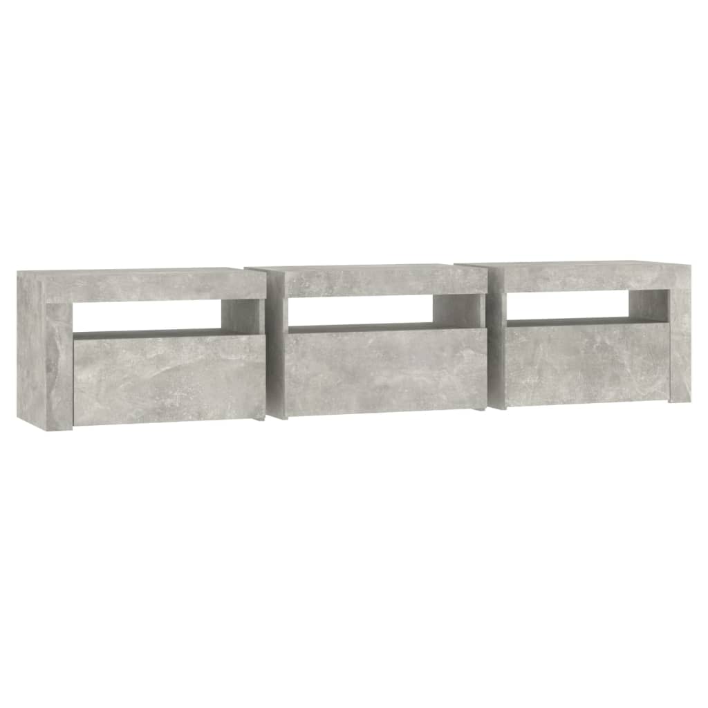 Modern Wooden Large TV Tele Stand Unit Cabinet With LED Lights & Storage