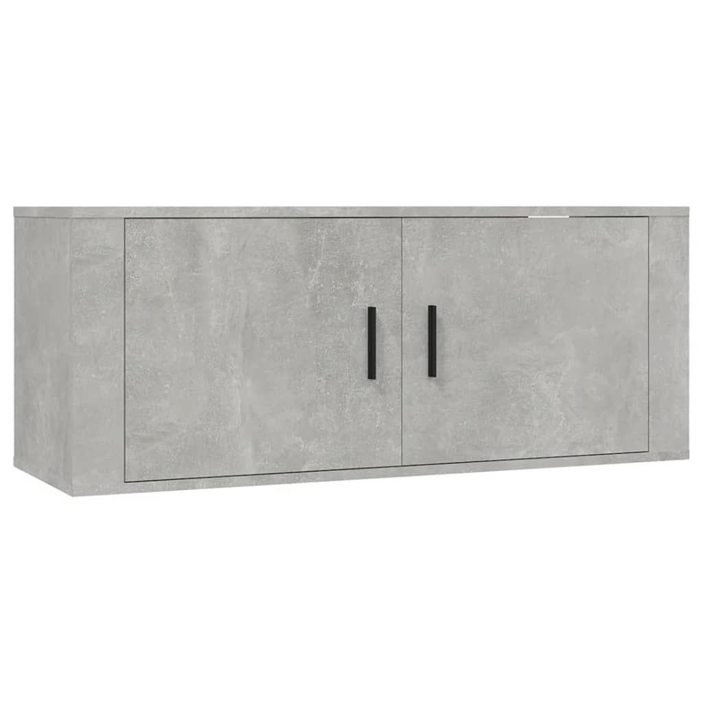 Wall Mounted TV Cabinet Concrete Grey 100x34.5x40 cm