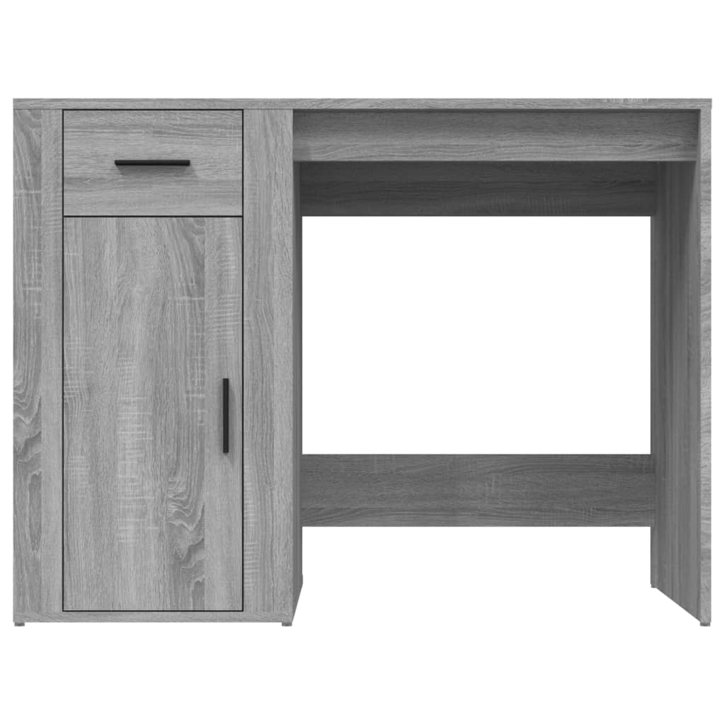 Modern Wooden Home Office Computer Desk Table With Storage Compartment & Drawer