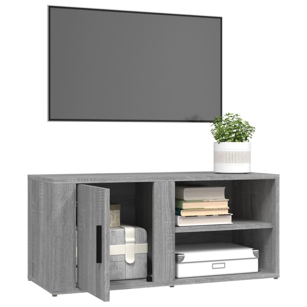 TV Cabinet Grey Sonoma 80x31,5x36 cm Engineered Wood