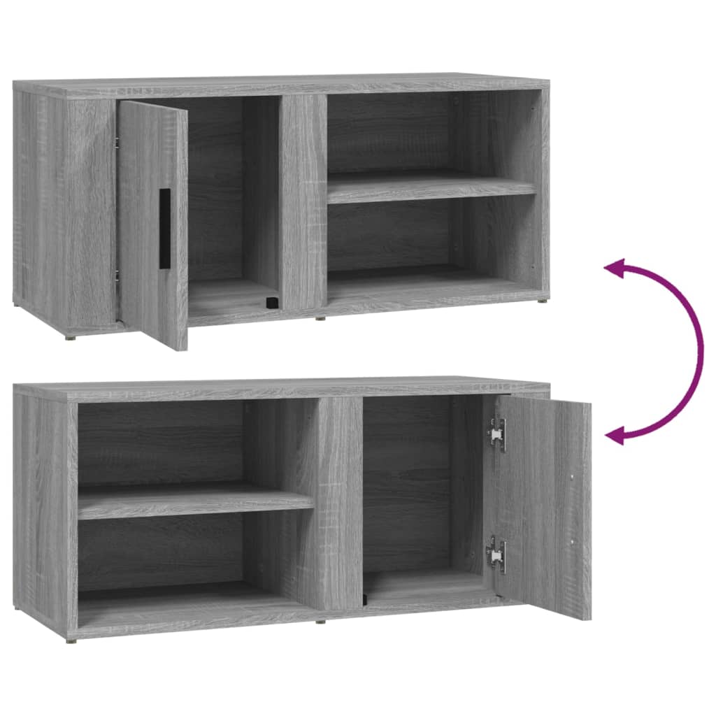 TV Cabinet Grey Sonoma 80x31,5x36 cm Engineered Wood