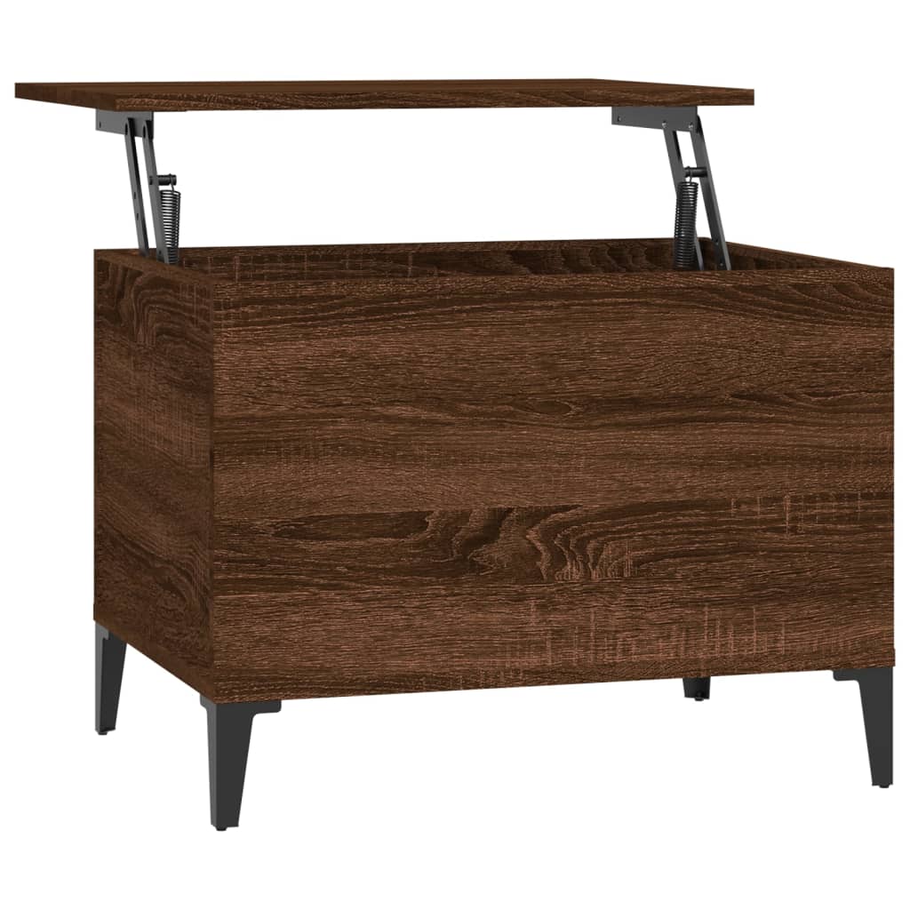 Coffee Table Brown Oak 60x44.5x45 cm Engineered Wood