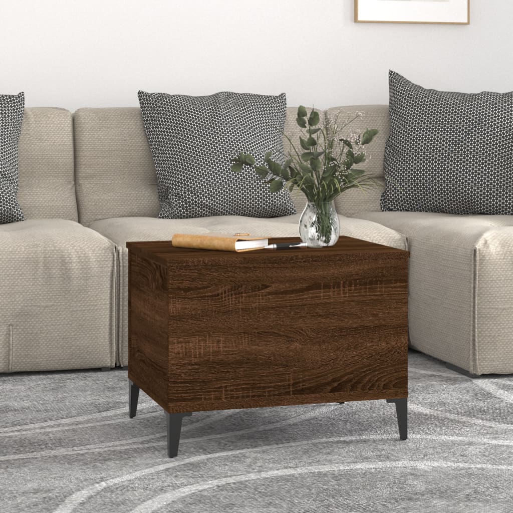 Coffee Table Brown Oak 60x44.5x45 cm Engineered Wood