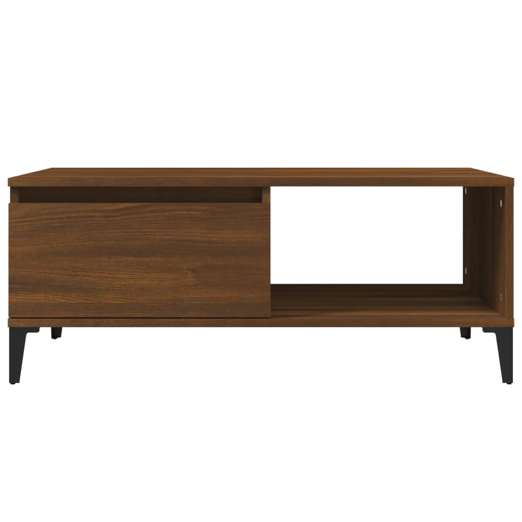 Coffee Table Brown Oak 90x50x36.5 cm Engineered Wood