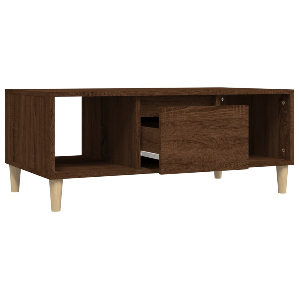 Coffee Table Brown Oak 90x50x36,5 cm Engineered Wood