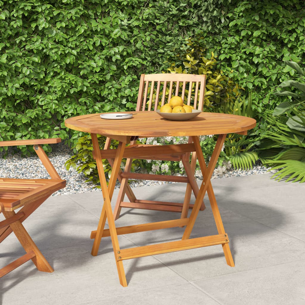 Outdoor Patio Wooden Folding Garden Dining Table Acacia Wood Tables Brown