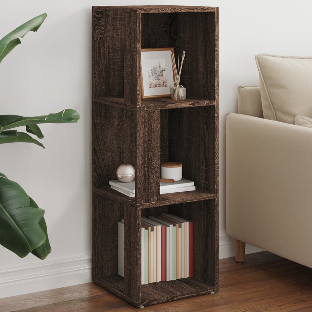 Corner Cabinet Brown Oak 33x33x100 cm Engineered Wood