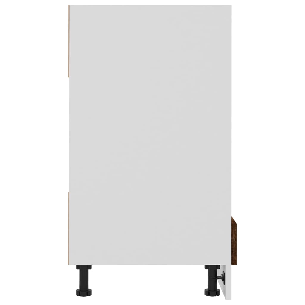 Oven Cabinet Riga Smoked Oak 60x46x81.5 cm Engineered Wood
