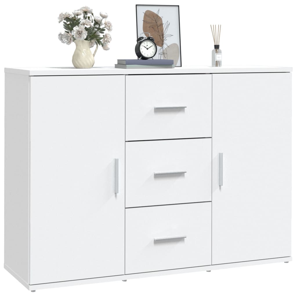 Modern Wooden Sideboard Storage Cabinet Unit With 2 Doors & 3 Drawers Wood