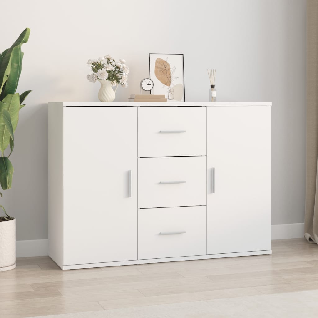 Modern Wooden Sideboard Storage Cabinet Unit With 2 Doors & 3 Drawers Wood