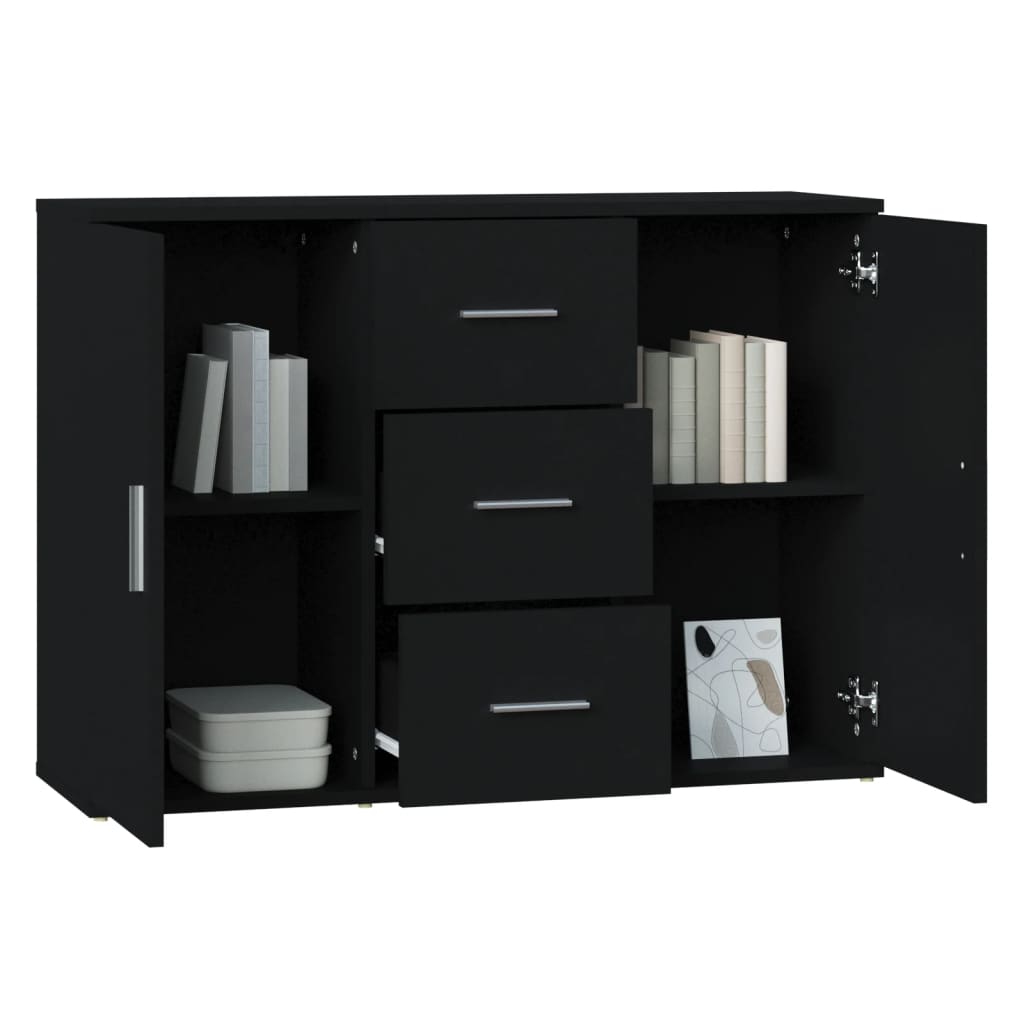 Modern Wooden Sideboard Storage Cabinet Unit With 2 Doors & 3 Drawers Wood