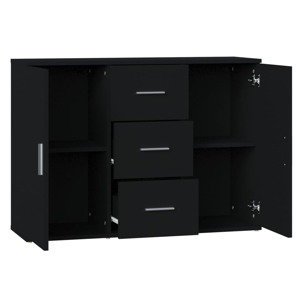 Modern Wooden Sideboard Storage Cabinet Unit With 2 Doors & 3 Drawers Wood