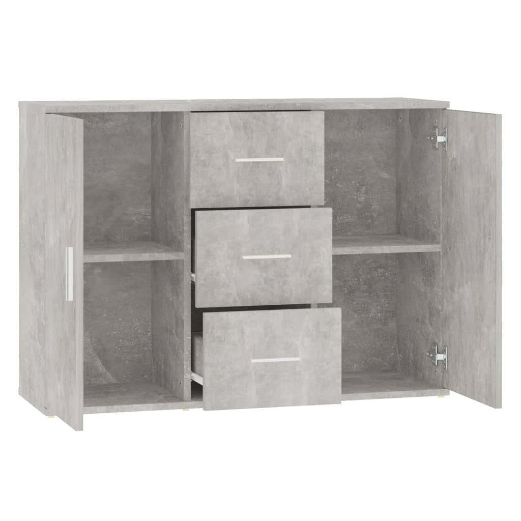Modern Wooden Sideboard Storage Cabinet Unit With 2 Doors & 3 Drawers Wood
