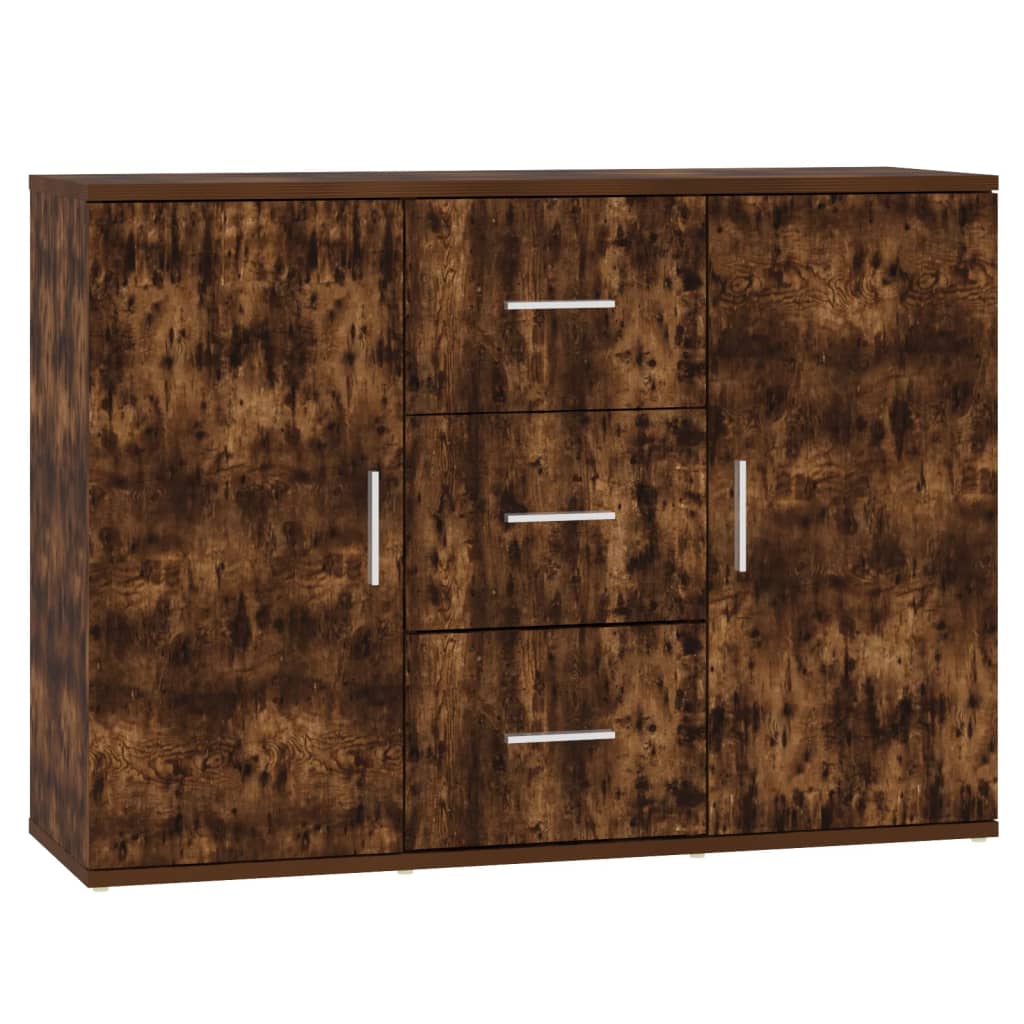 Modern Wooden Sideboard Storage Cabinet Unit With 2 Doors & 3 Drawers Wood