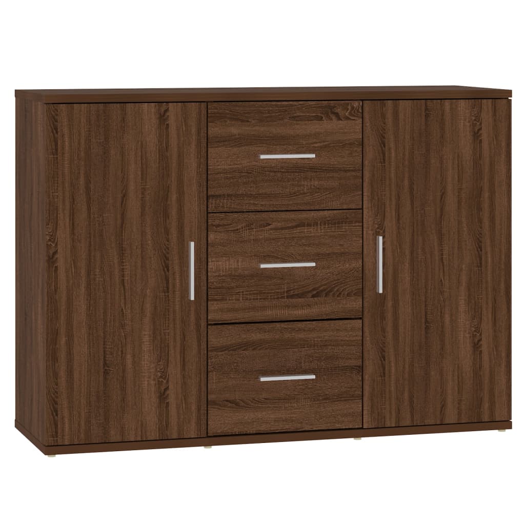 Modern Wooden Sideboard Storage Cabinet Unit With 2 Doors & 3 Drawers Wood