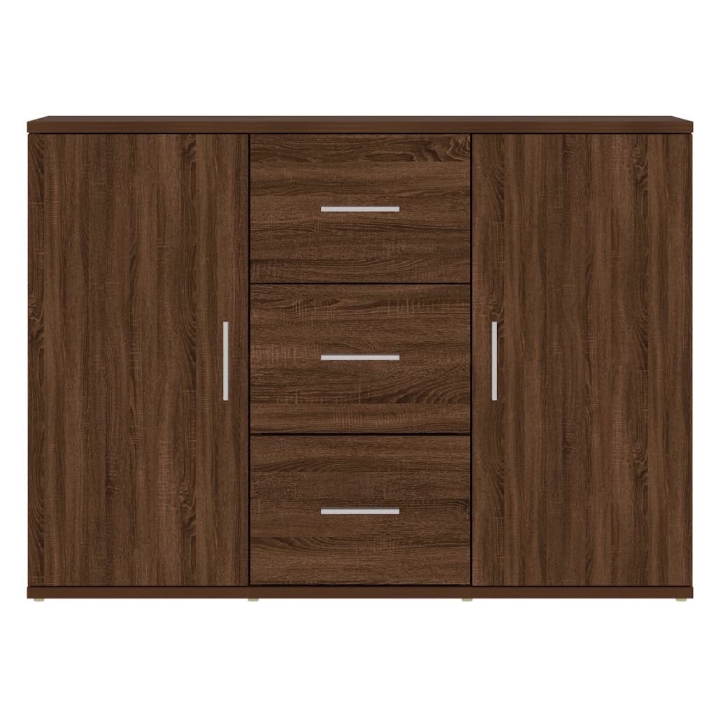 Modern Wooden Sideboard Storage Cabinet Unit With 2 Doors & 3 Drawers Wood