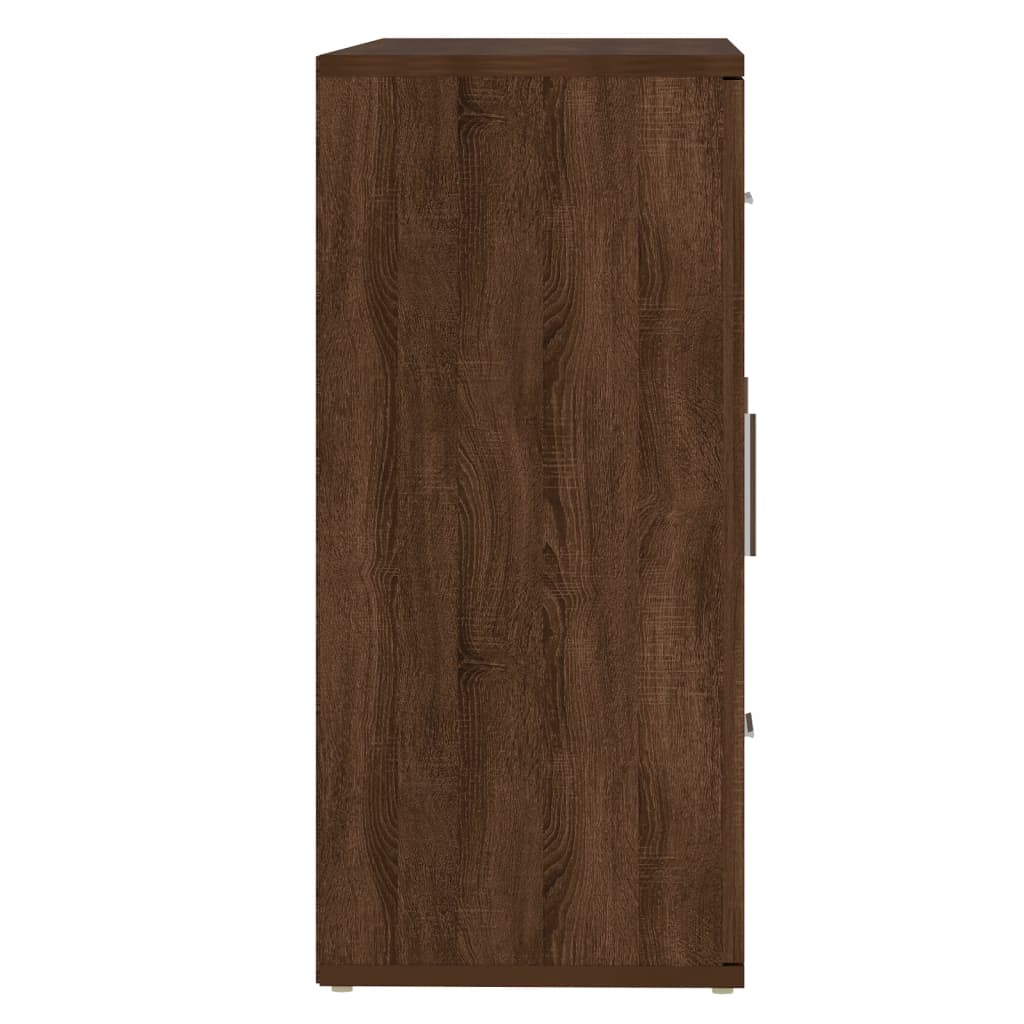 Modern Wooden Sideboard Storage Cabinet Unit With 2 Doors & 3 Drawers Wood