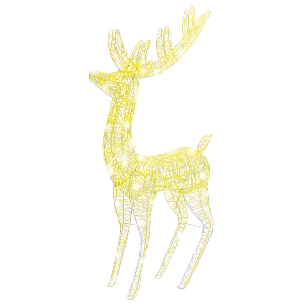 Xxl Acrylic Christmas Reindeers 250 Led 3 Pcs 180 Cm