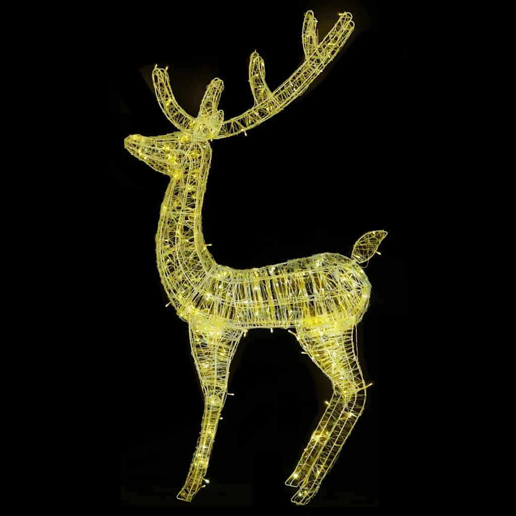 Xxl Acrylic Christmas Reindeers 250 Led 3 Pcs 180 Cm