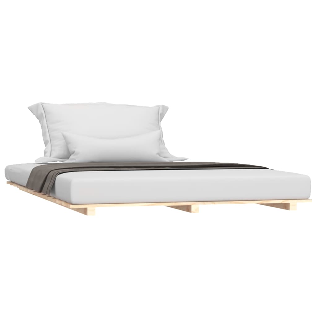 Bed Frame without Mattress 150x200 cm King Size Solid Wood Pine