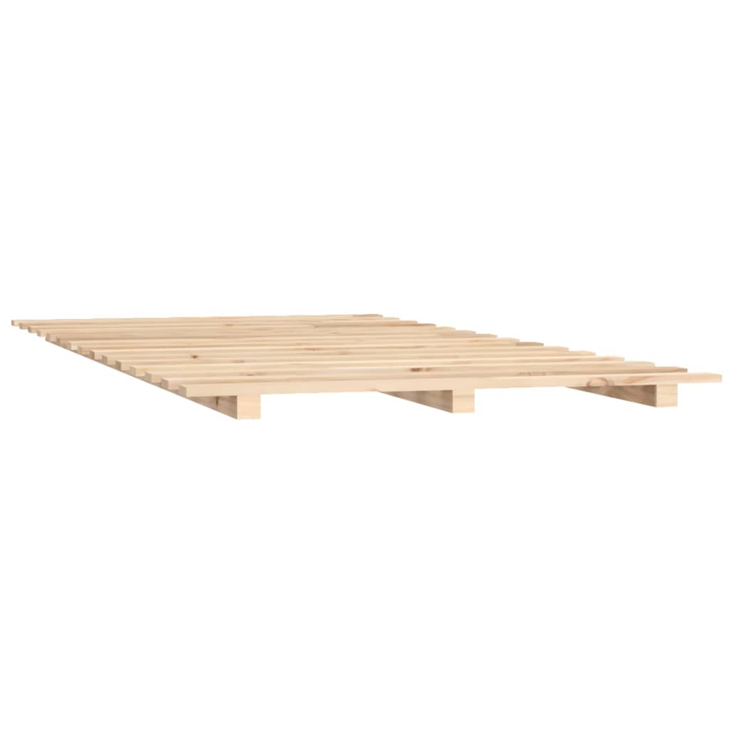 Bed Frame without Mattress 150x200 cm King Size Solid Wood Pine