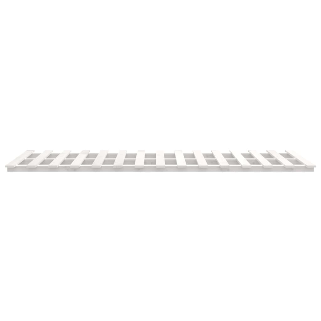 Bed Frame without Mattress White 150x200 cm King Size Solid Wood Pine