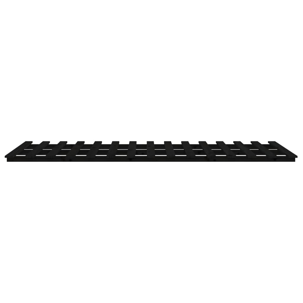 Bed Frame without Mattress Black 135x190 cm Double Solid Wood Pine