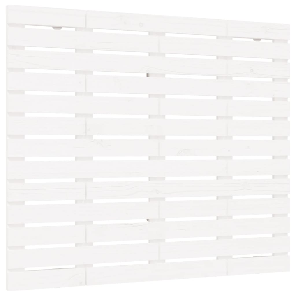 Wall Headboard White 146x3x91.5 cm Solid Wood Pine