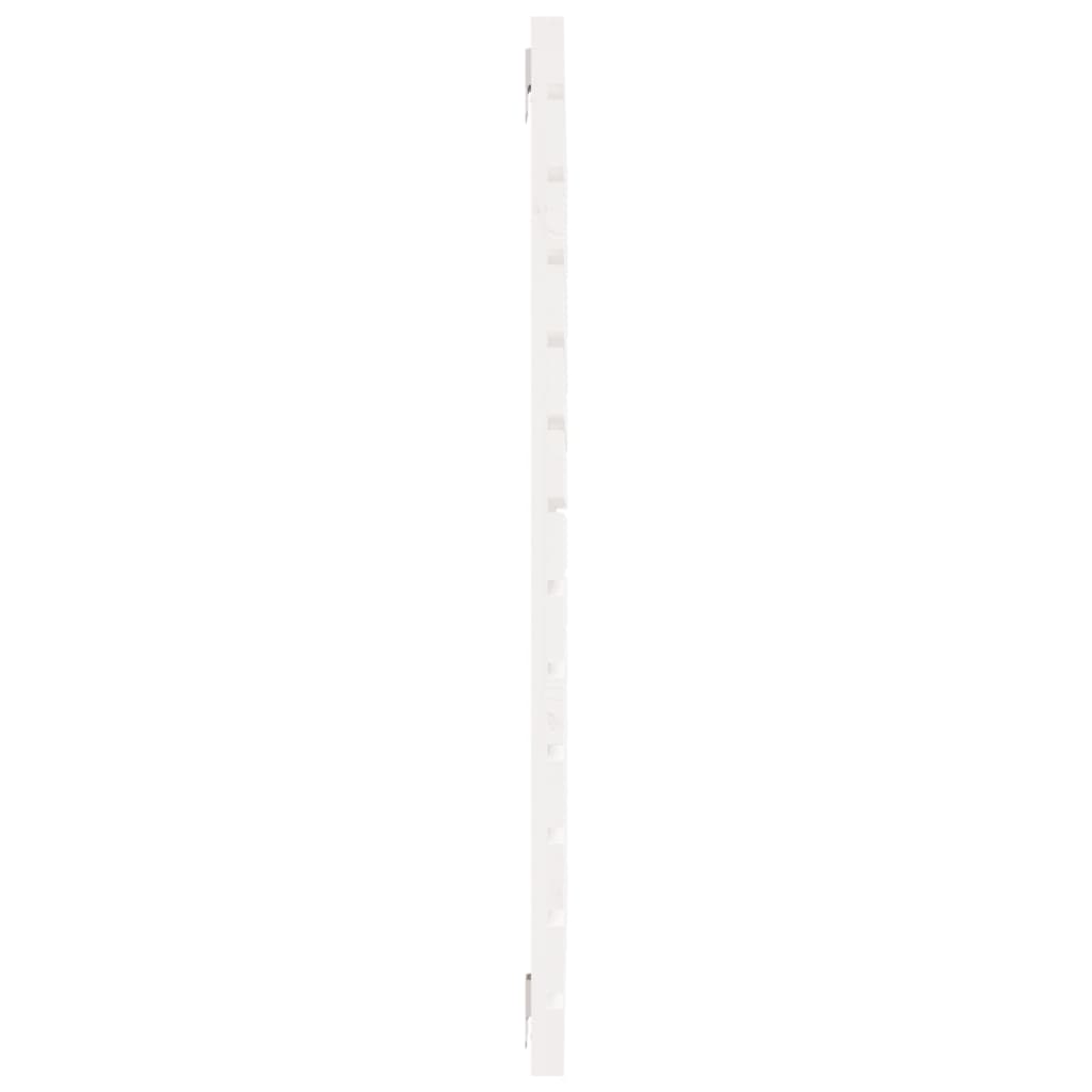 Wall Headboard White 146x3x91.5 cm Solid Wood Pine