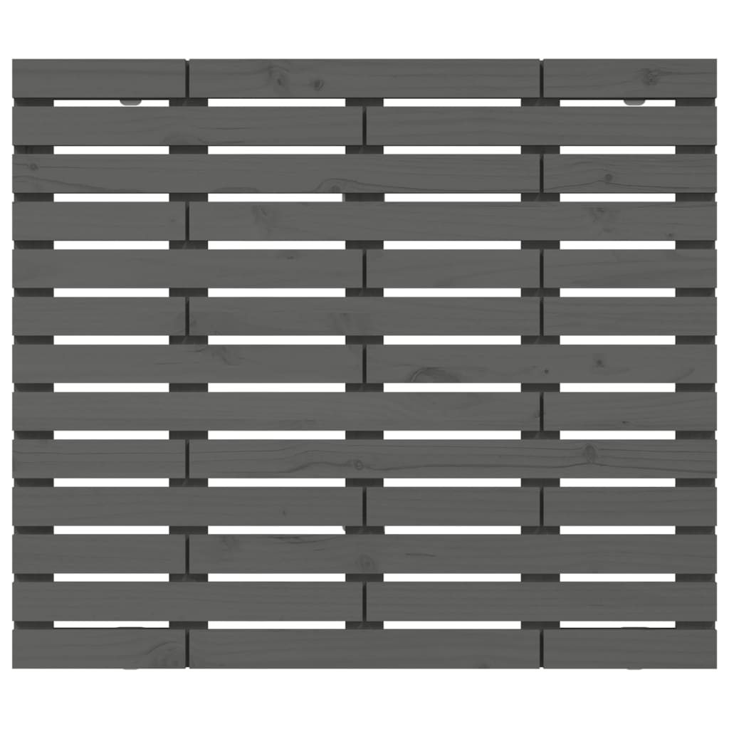 Wall Headboard Grey 146x3x91.5 cm Solid Wood Pine