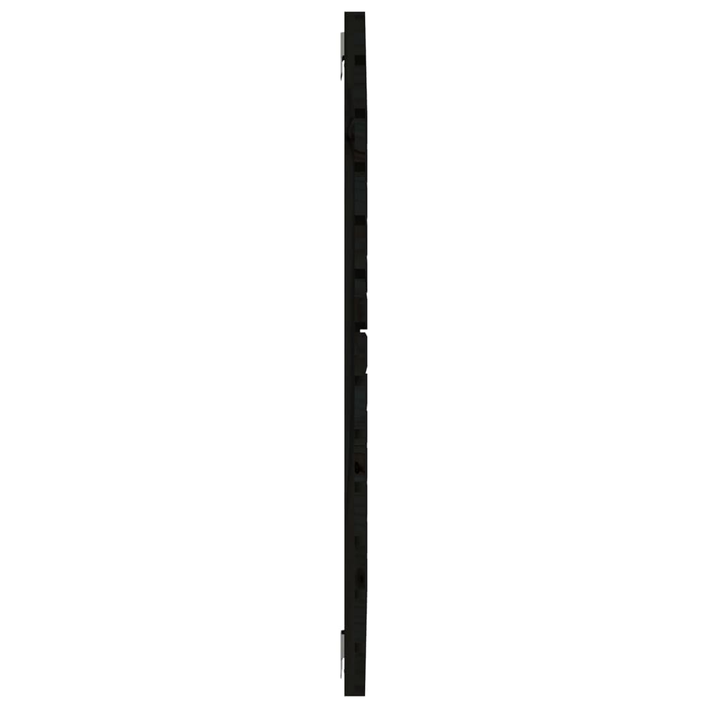 Wall Headboard Black 81x3x91.5 cm Solid Wood Pine