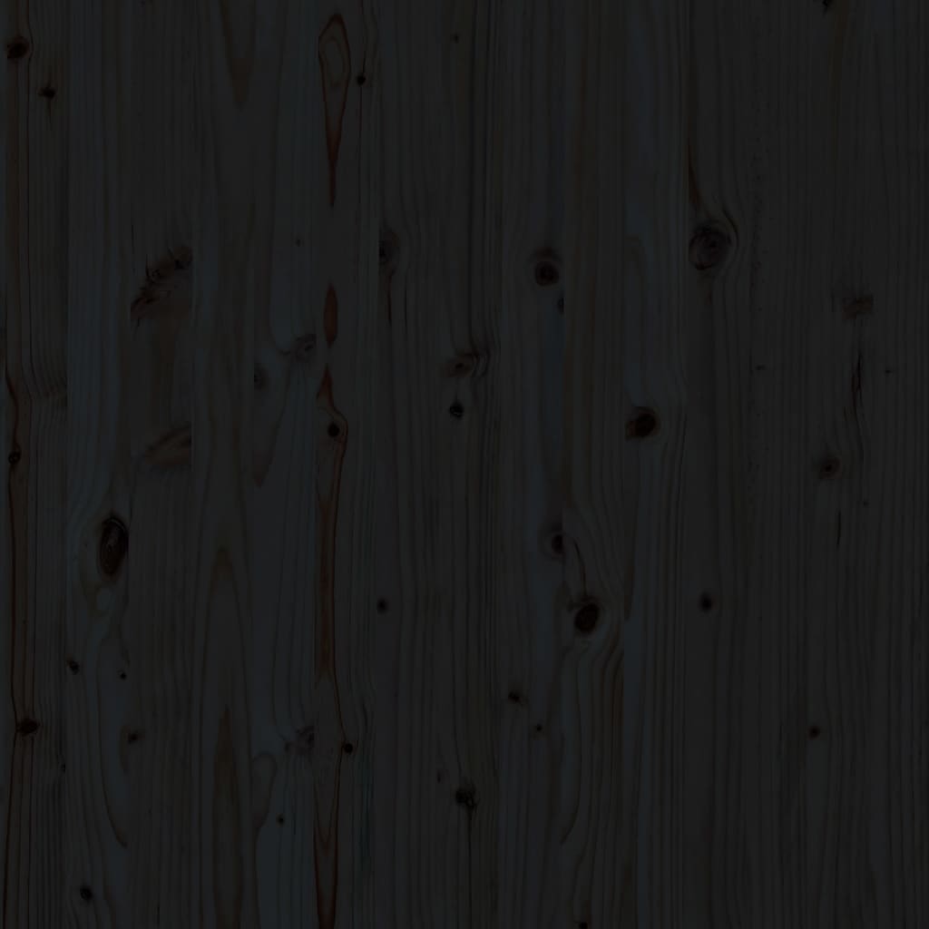 Wall Headboard Black 141x3x91.5 cm Solid Wood Pine