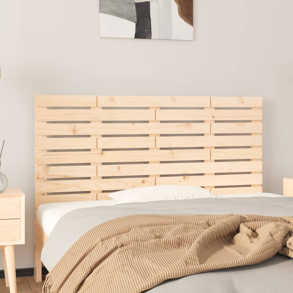Wall Headboard 146x3x63 cm Solid Wood Pine